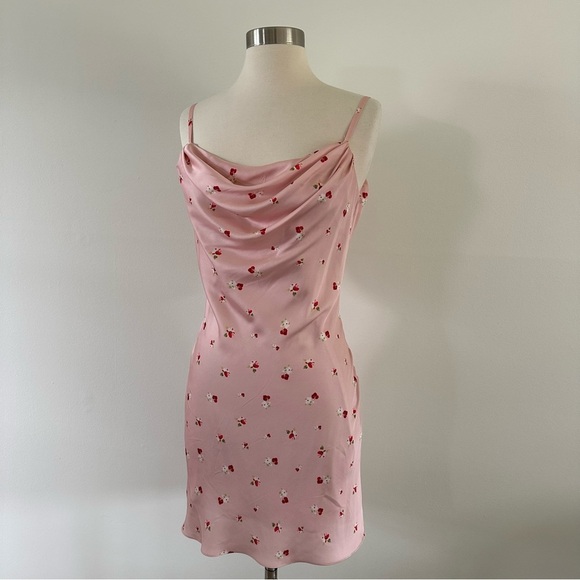 Ieena for Mac Duggal Floral Mini Dress Sz 0 Satin - Picture 7 of 13